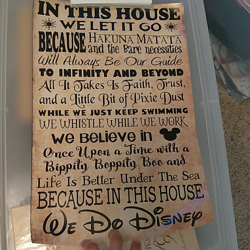 Disney Poster - "In this house...we do Disney."
